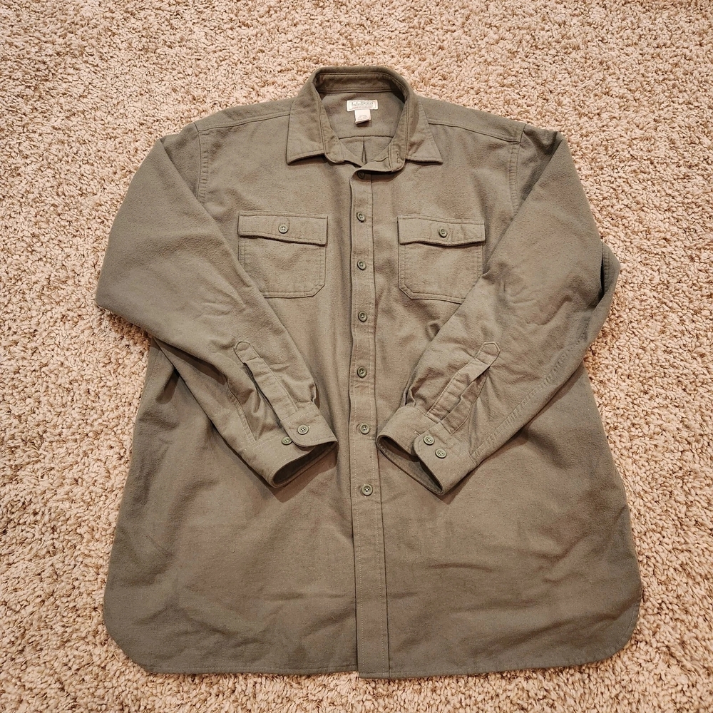 L.L. Bean Green Lightweight Shirt Jacket